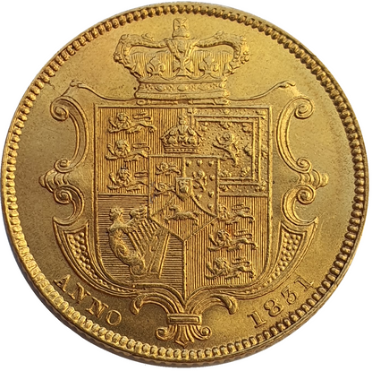 1831 William IV Full (1st Bust) Sovereign As Struck - NO STOPS (R5)