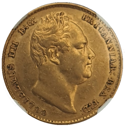 1837 William IV Full (2nd Bust) Sovereign - NGC AU55