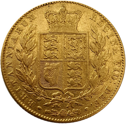 1839 Queen Victoria Shield Reverse Sovereign - VERY RARE