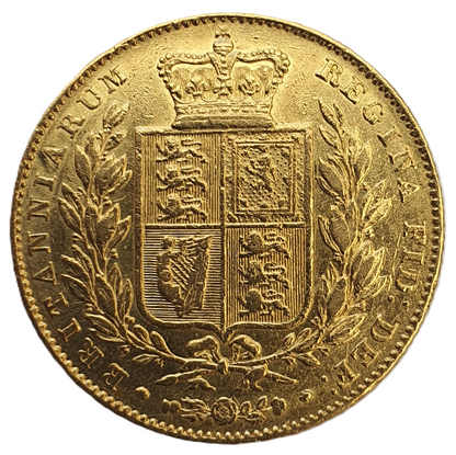 1839 Queen Victoria Shield Reverse Sovereign - VERY RARE