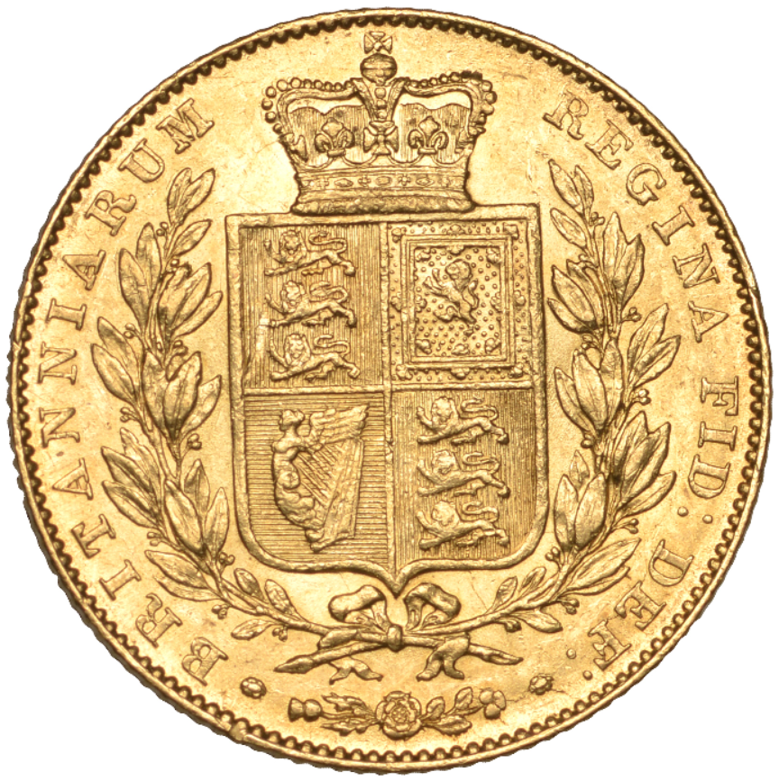 1842 Queen Victoria Shield Reverse Sovereign