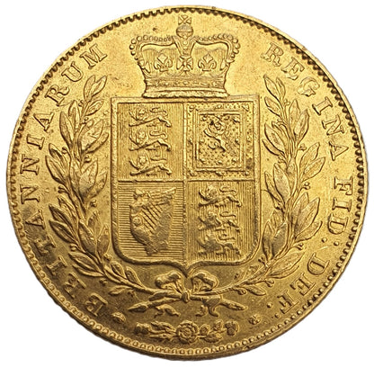 1844 Queen Victoria Shield Reverse Sovereign