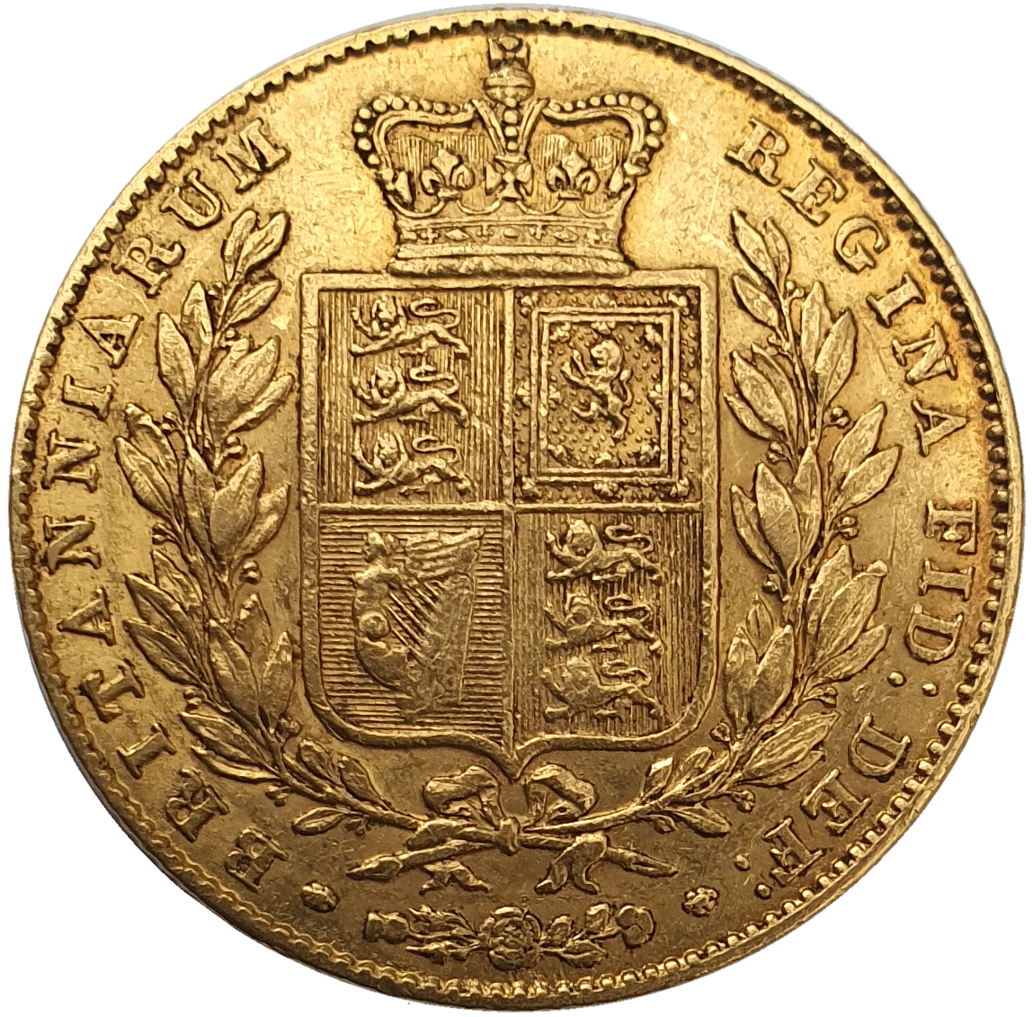 1844 Queen Victoria Shield Reverse Sovereign