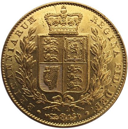 1844 Queen Victoria Shield Reverse Sovereign - Close Date