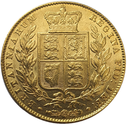 1845 Queen Victoria Shield Reverse Sovereign