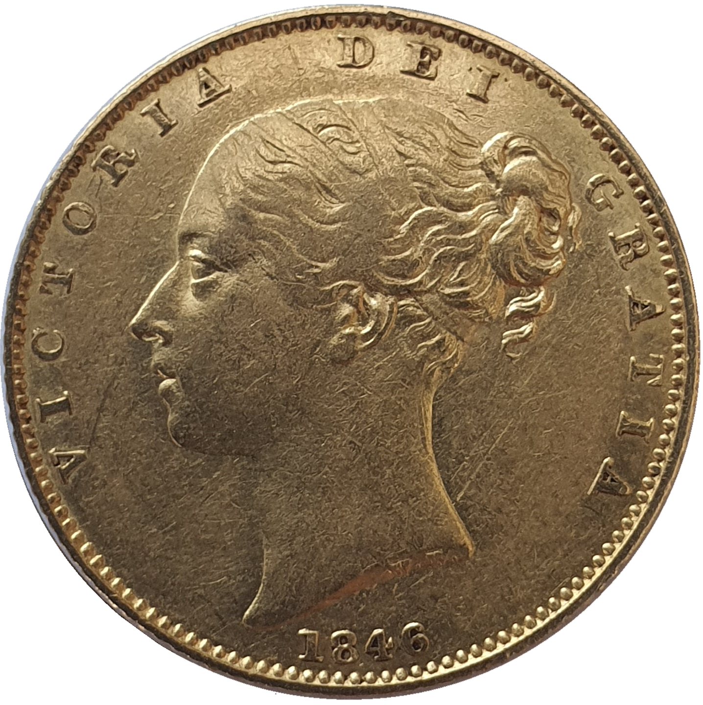 1846 Queen Victoria Shield Reverse Sovereign