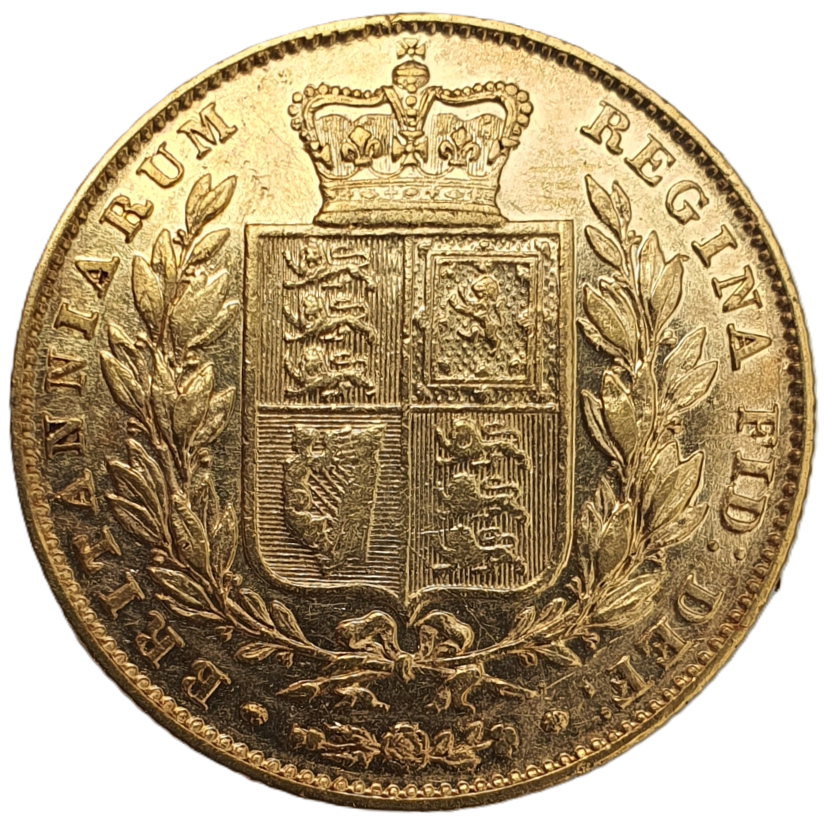 1846 Queen Victoria Shield Reverse Sovereign