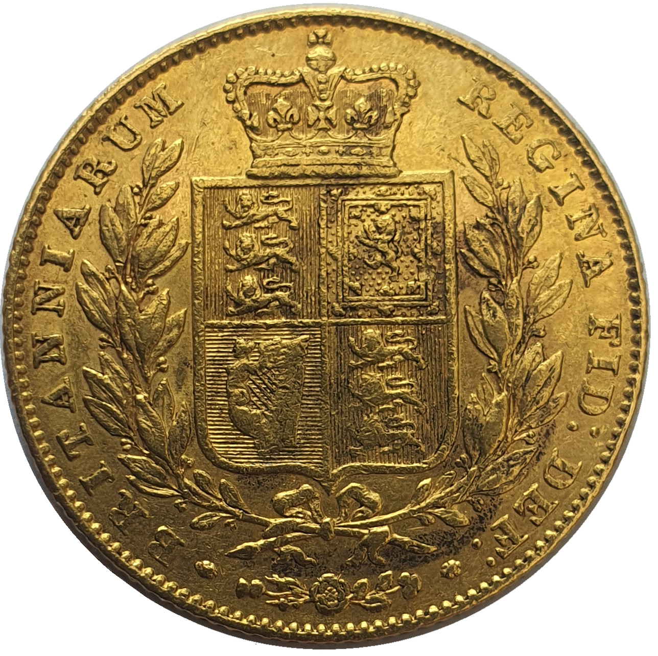 1846 Queen Victoria Shield Reverse Sovereign