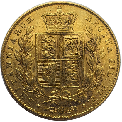 1846 Queen Victoria Shield Reverse Sovereign