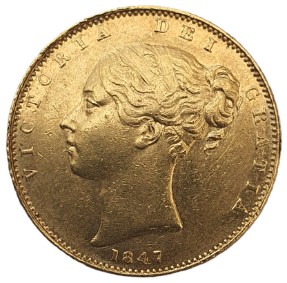 1847 Queen Victoria Shield Reverse Sovereign