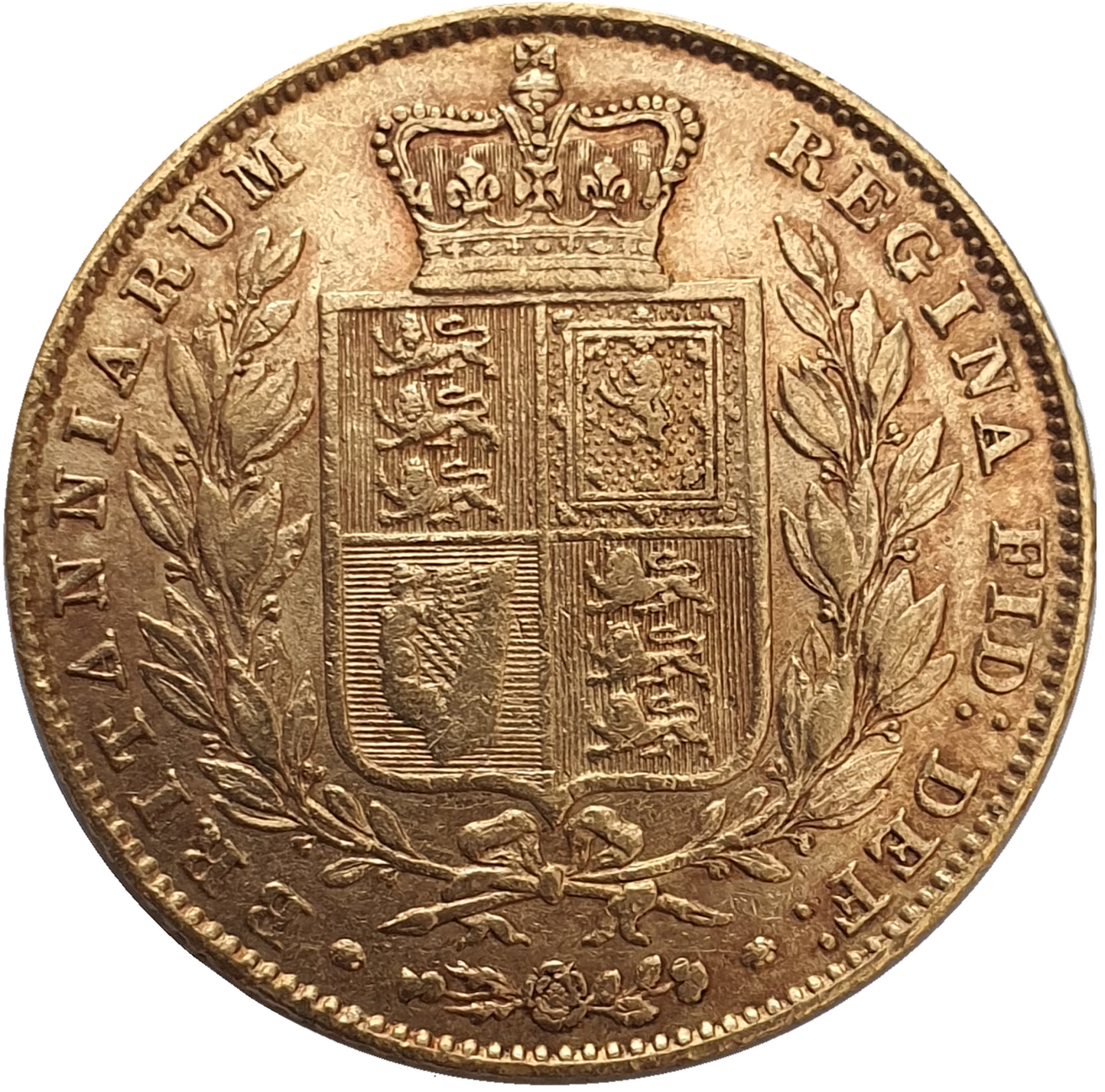 1847 Queen Victoria Shield Reverse Sovereign