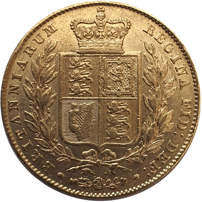 1847 Queen Victoria Shield Reverse Sovereign