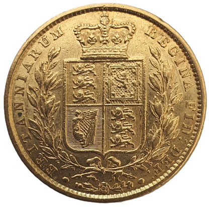 1848 Queen Victoria Shield Reverse Sovereign