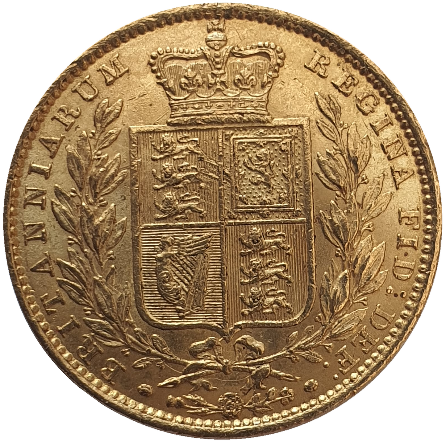 1849 Queen Victoria Shield Reverse Sovereign