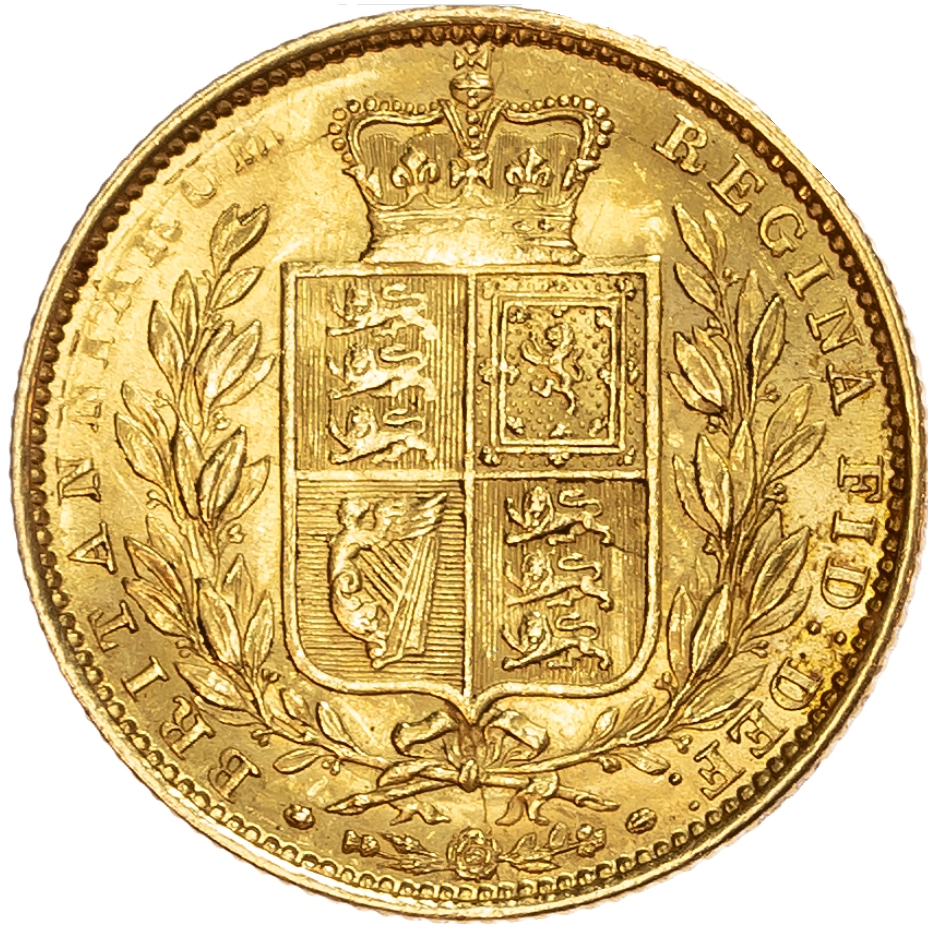 1851 Queen Victoria Shield Reverse Sovereign