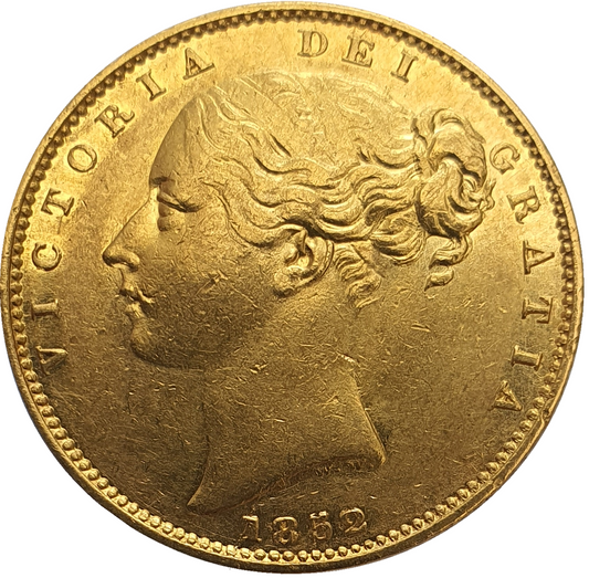 1852 Queen Victoria Shield Reverse Sovereign