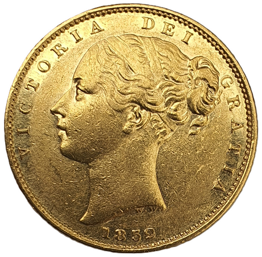 1852 Queen Victoria Shield Reverse Sovereign