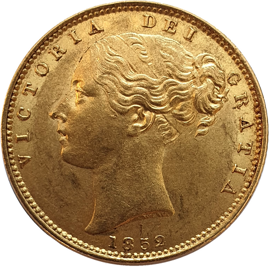 1852 Queen Victoria Shield Reverse Sovereign