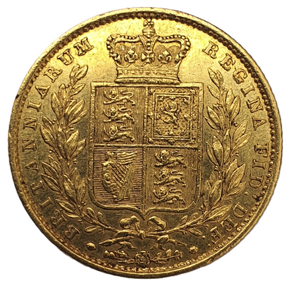 1853 Queen Victoria Shield Reverse Sovereign