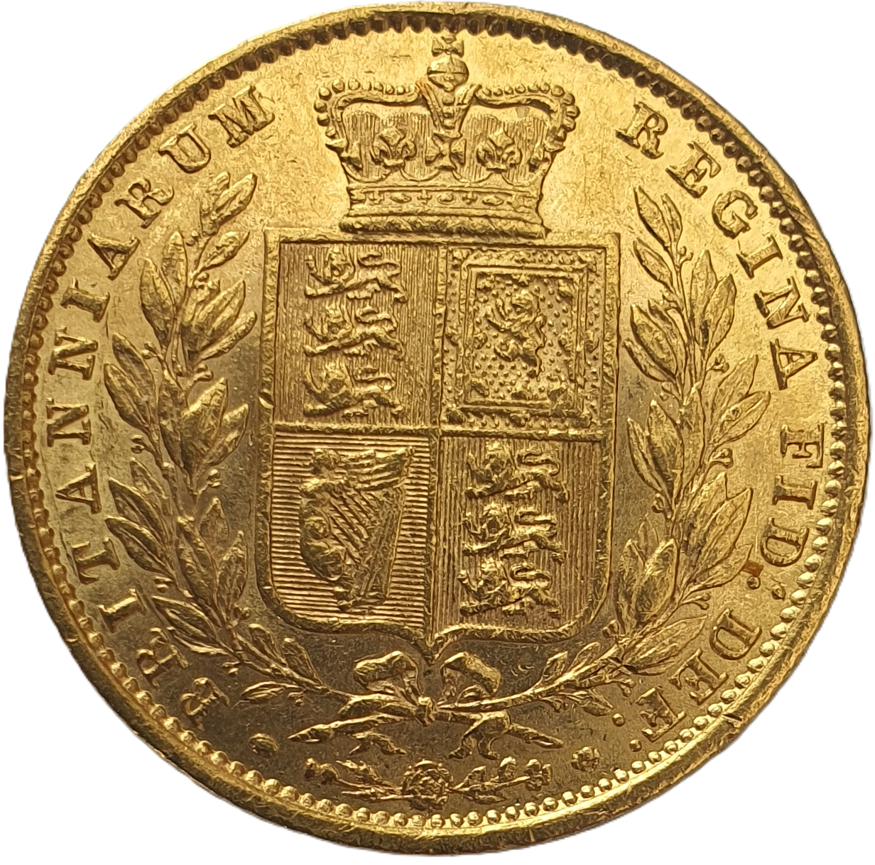 1853 Queen Victoria Shield Reverse Sovereign