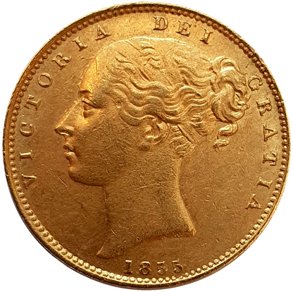 1855 Queen Victoria Shield Reverse Sovereign