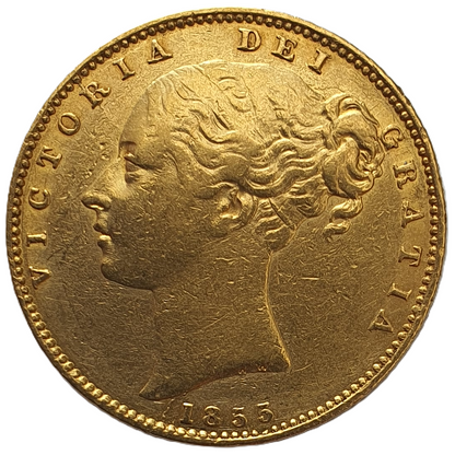 1855 Queen Victoria Shield Reverse Sovereign