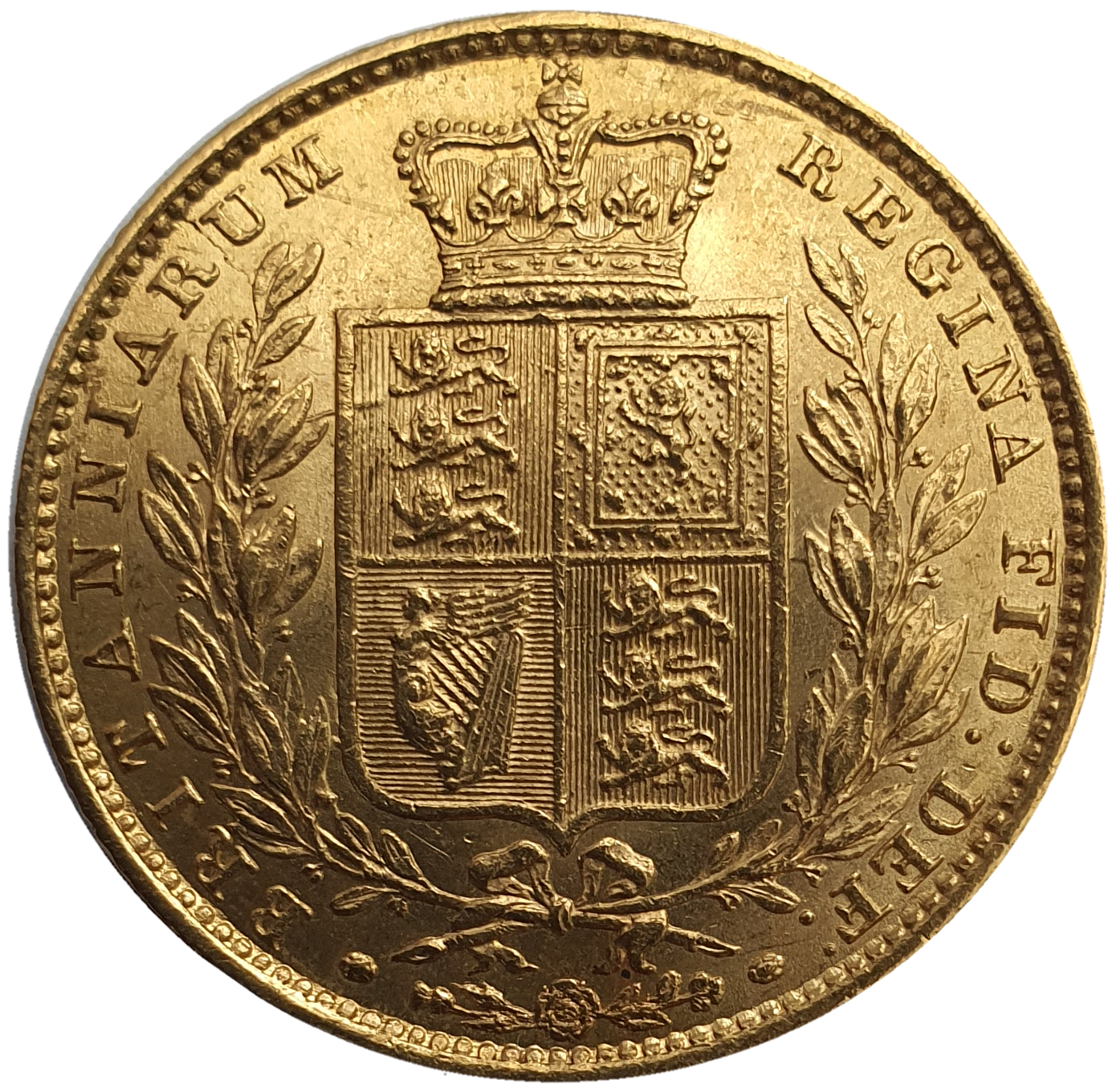 1855 Queen Victoria Shield Reverse Sovereign