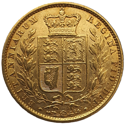 1855 Queen Victoria Shield Reverse Sovereign