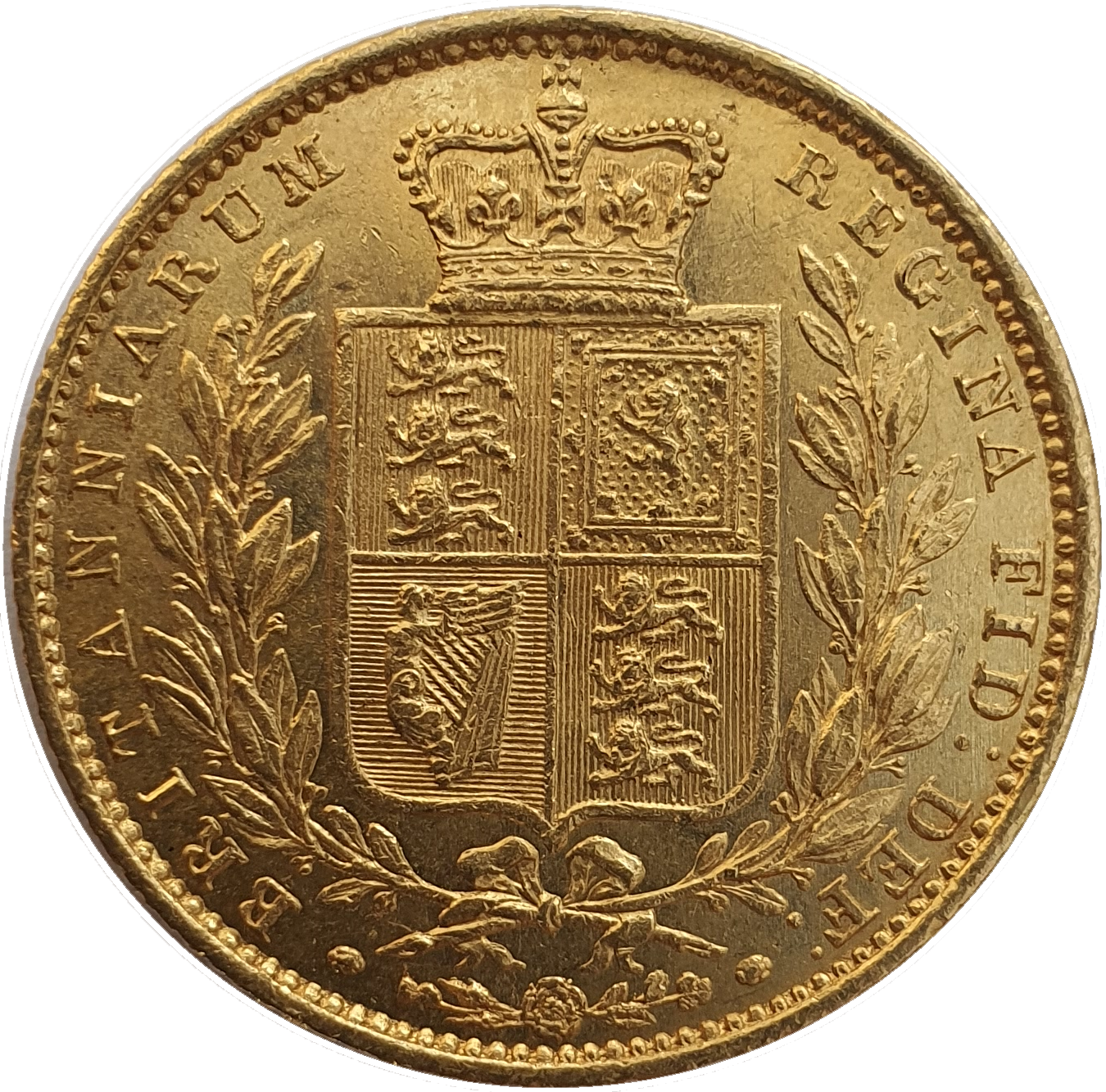 1855 Queen Victoria Shield Reverse Sovereign