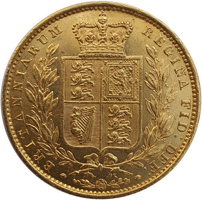 1855 Queen Victoria Shield Reverse Sovereign