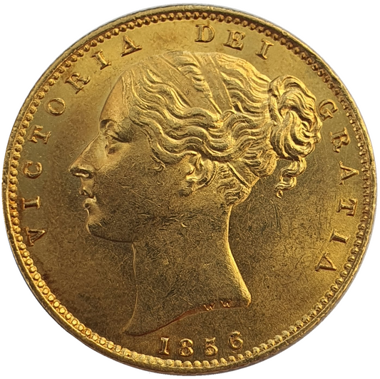 1856 Queen Victoria Shield Reverse Sovereign CHOICE UNC