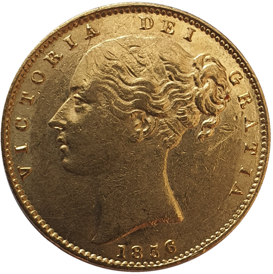 1856 Queen Victoria Shield Reverse Sovereign