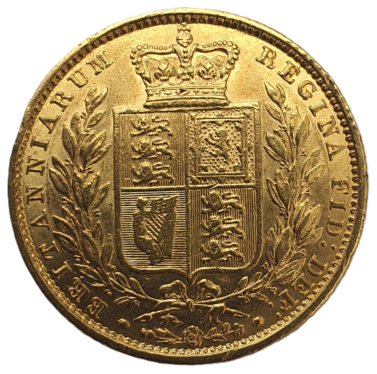 1856 Queen Victoria Shield Reverse Sovereign