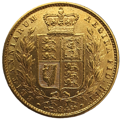 1856 Queen Victoria Shield Reverse Sovereign