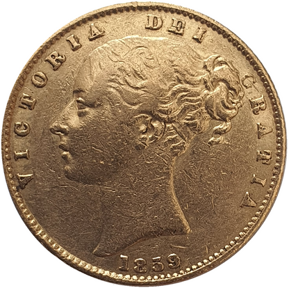 1859 Queen Victoria Shield Reverse Sovereign