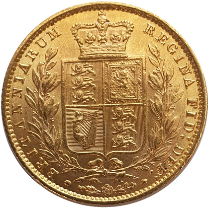 1861 Queen Victoria Shield Reverse Sovereign