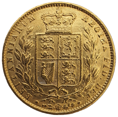 1862 Queen Victoria Shield Reverse Sovereign - R/E in BRITT