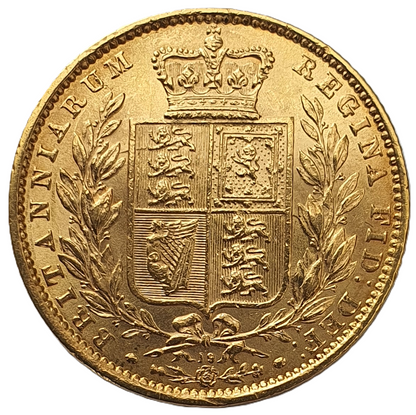 1869 Queen Victoria Shield Reverse Sovereign - #Die No19