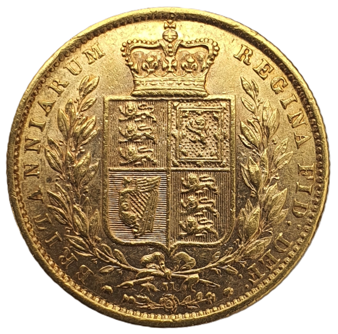1871 Queen Victoria Shield Reverse Sovereign - Die #51