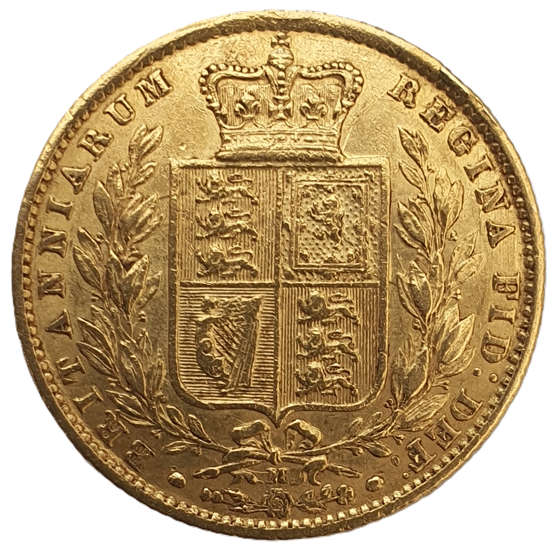 1872/1-M Queen Victoria Shield Reverse Sovereign - MARSH R4