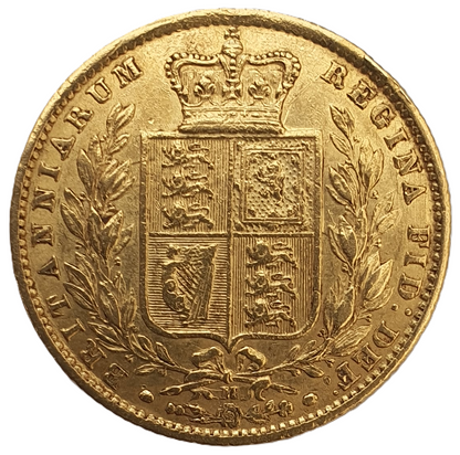 1872/1-M Queen Victoria Shield Reverse Sovereign - MARSH R4