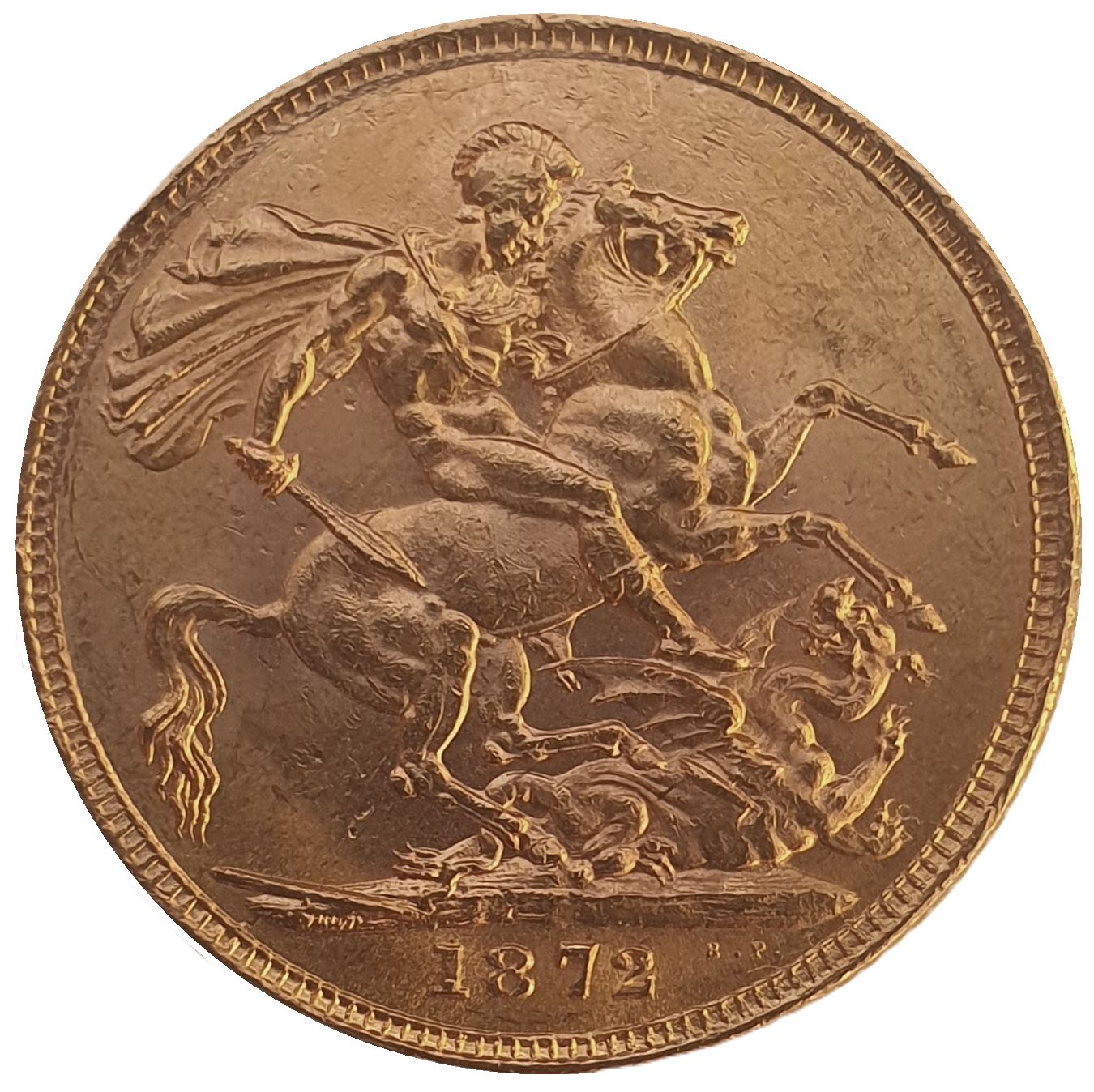 1872 Queen Victoria Young Head Gold Sovereign