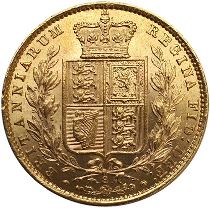 1872-S Queen Victoria Shield Reverse Sovereign