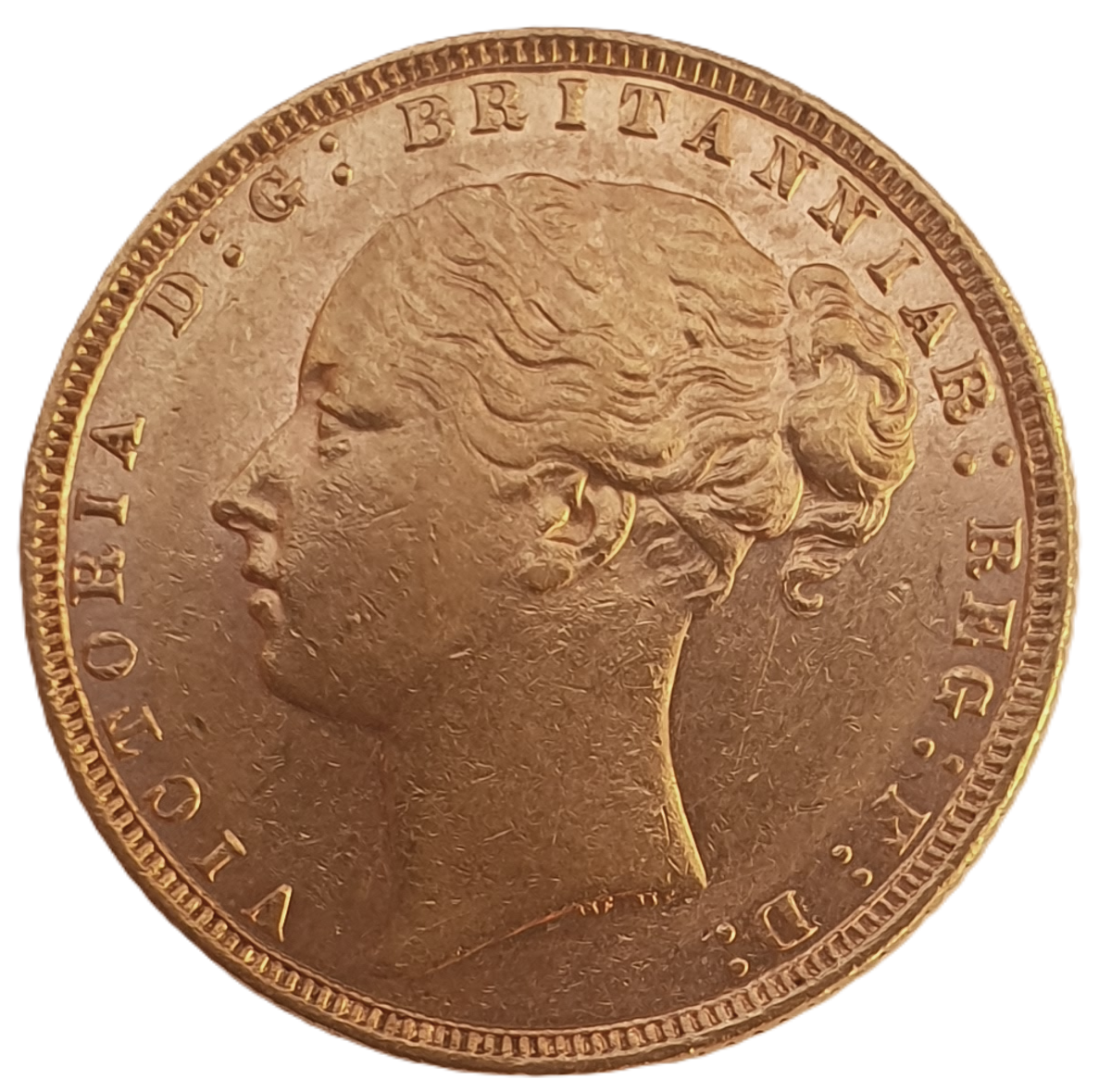 1873 Queen Victoria Young Head Gold Sovereign