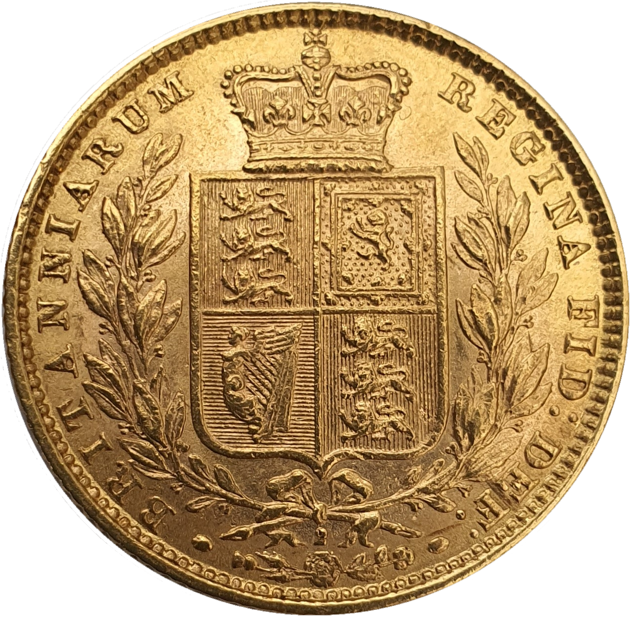 1873 Queen Victoria Shield Reverse Sovereign - Die #2