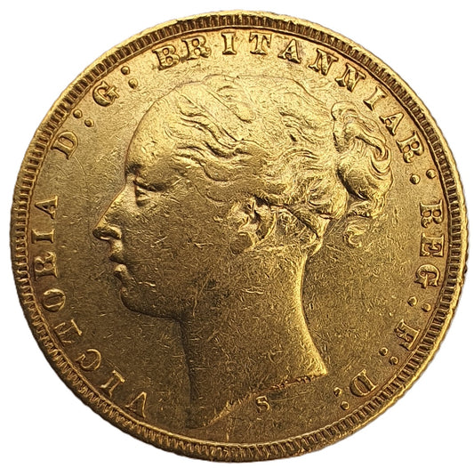 1873 Queen Victoria Young Head Gold Sovereign (Sydney)