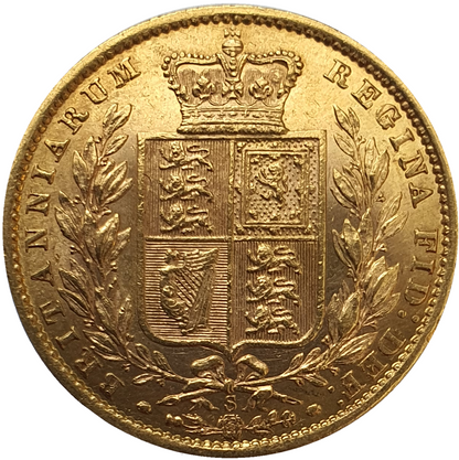 1873-S Queen Victoria Shield Reverse Sovereign