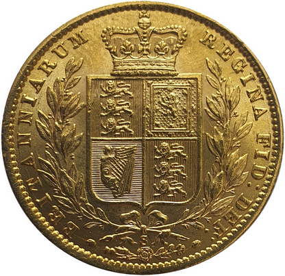 1873-S Queen Victoria Shield Reverse Sovereign