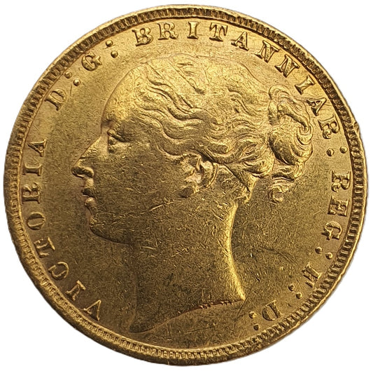 1874 Queen Victoria Young Head Gold Sovereign - RARE