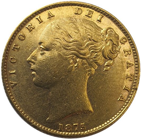 1875-S Queen Victoria Shield Reverse Sovereign